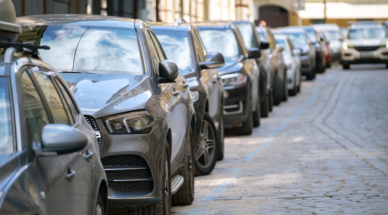 Row of luxury vehicles ready for private transfer service.